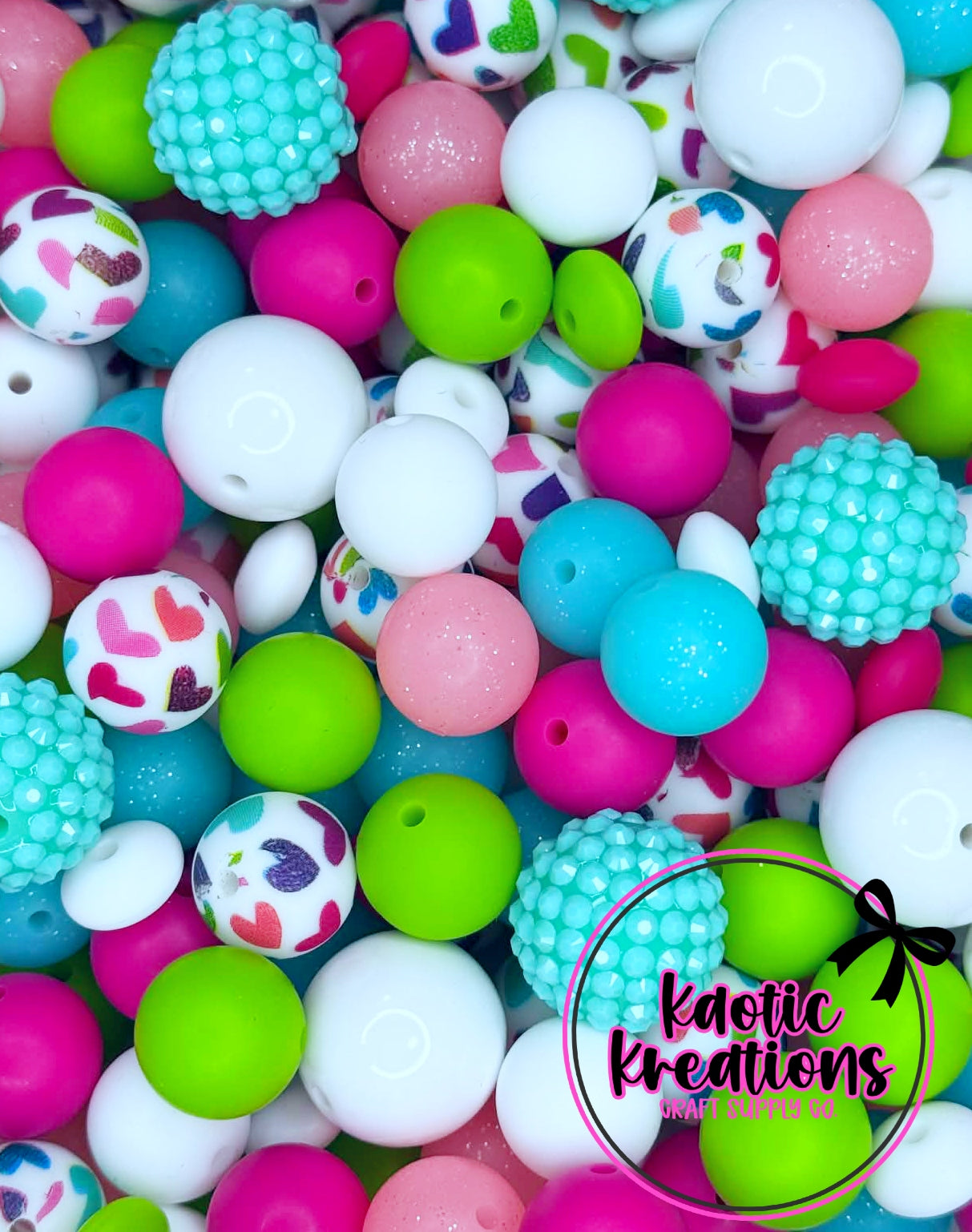 ACRYLIC SILICONE BEAD MIX #57 (28ct)