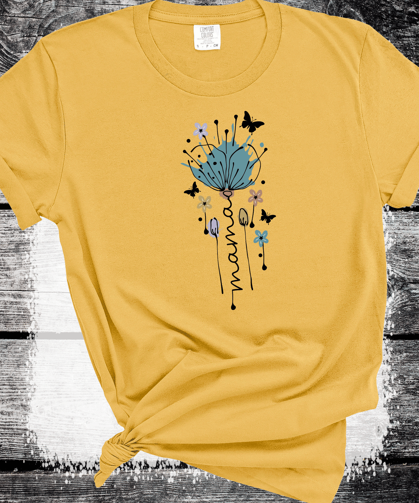 "MAMA in Bloom" Floral Graphic Tees for Beautiful Moms Gift