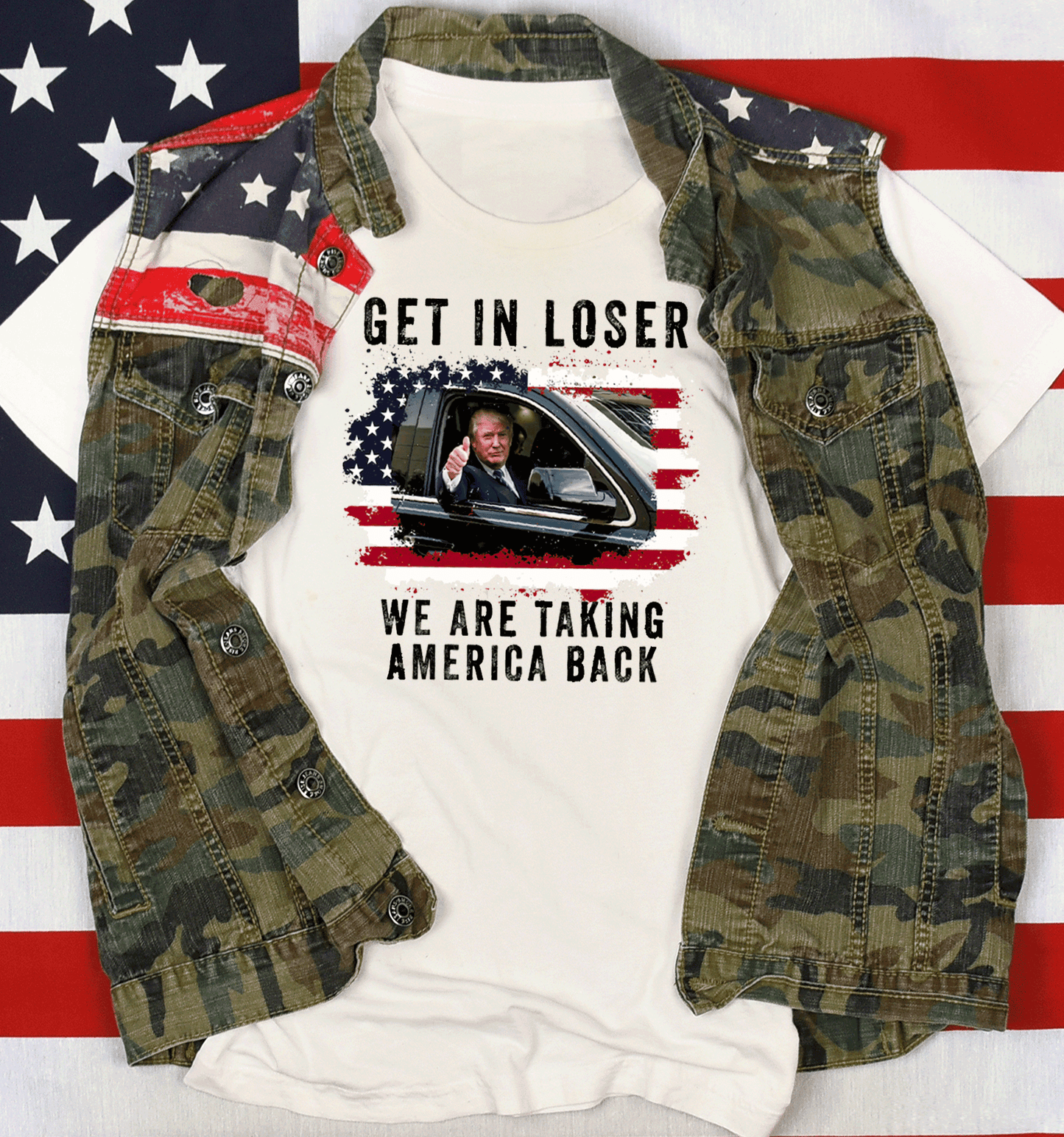 Trending Get in Loser we are saving American Donald Trump Shirts Trump Crewnecks