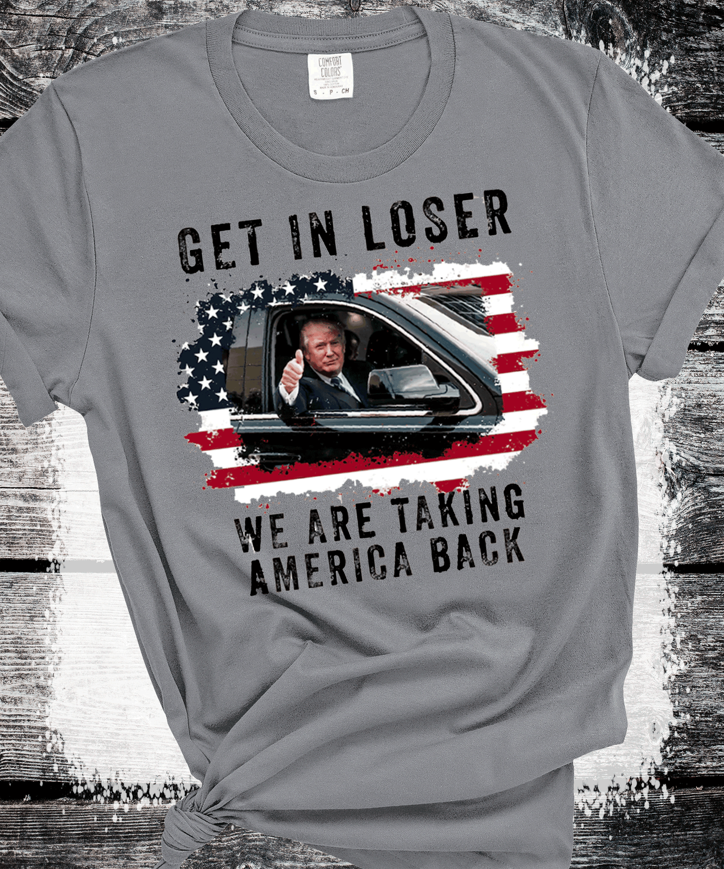 Trending Get in Loser we are saving American Donald Trump Shirts Trump Crewnecks