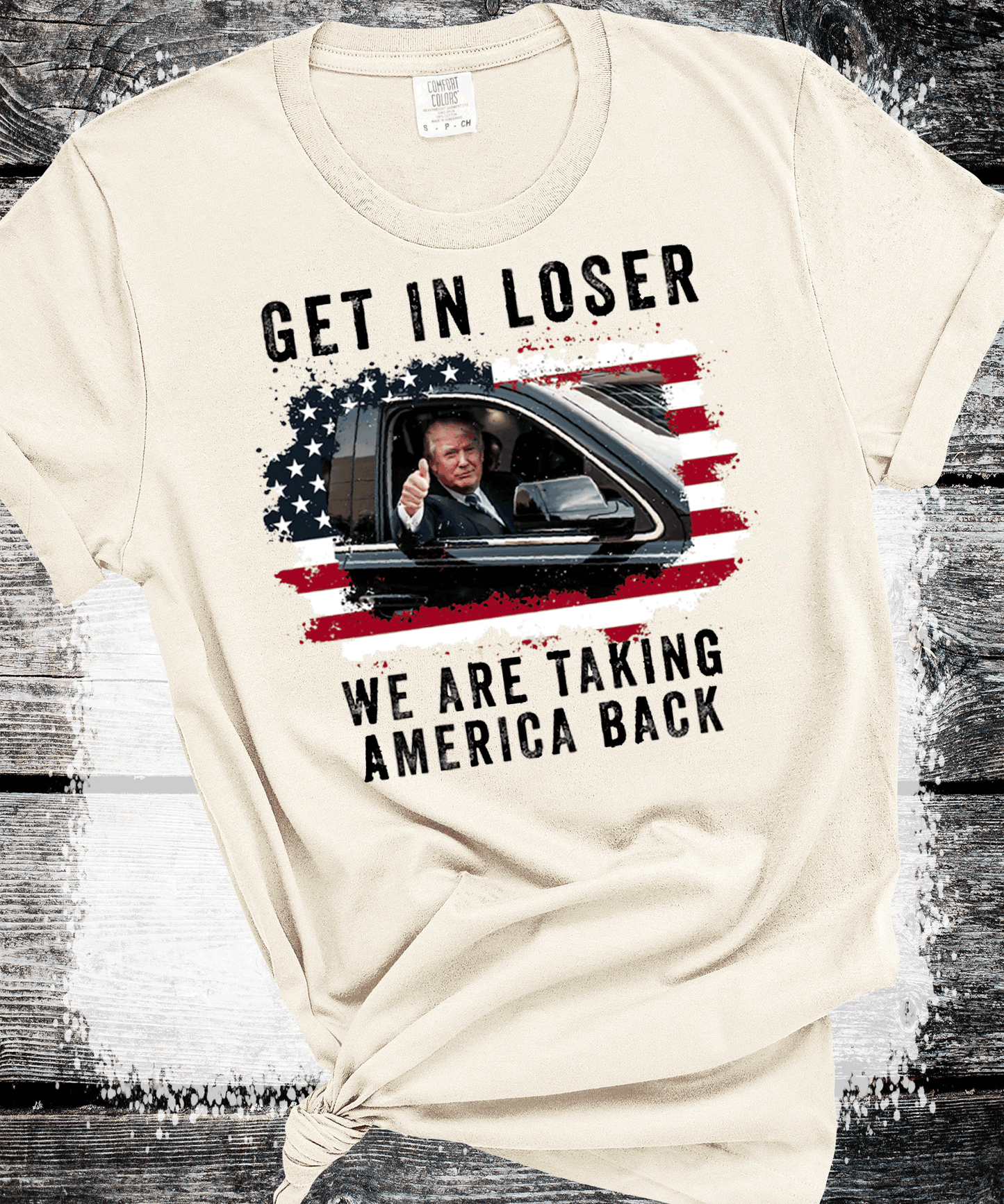 Trending Get in Loser we are saving American Donald Trump Shirts Trump Crewnecks