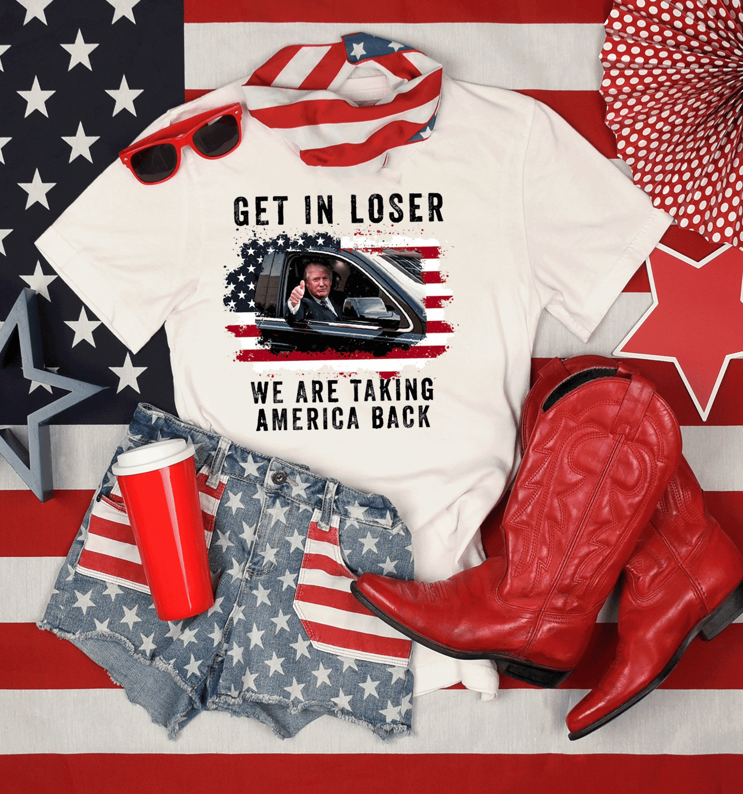 Trending Get in Loser we are saving American Donald Trump Shirts Trump Crewnecks
