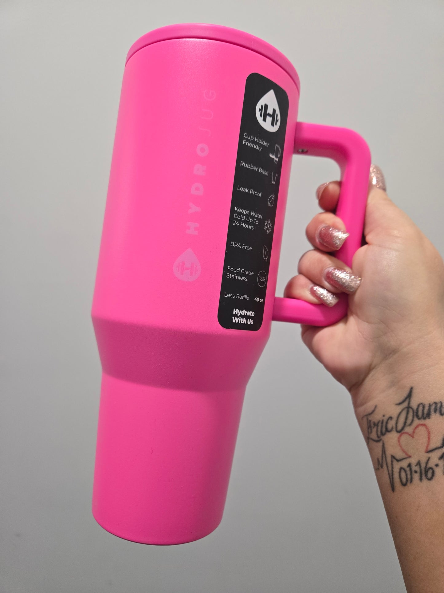 Hydrojug 40oz Flawed Neon Pink