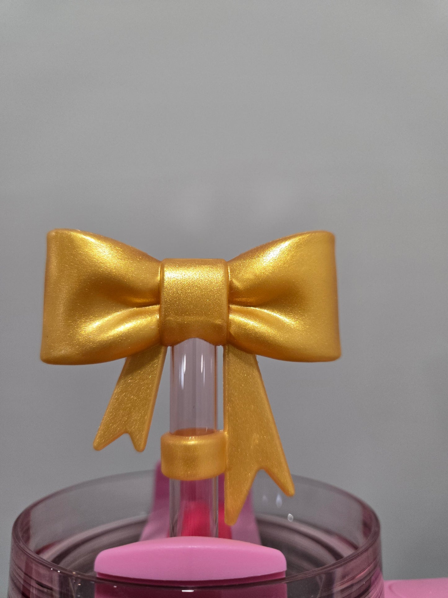 10MM Gold Bow Strawtopper