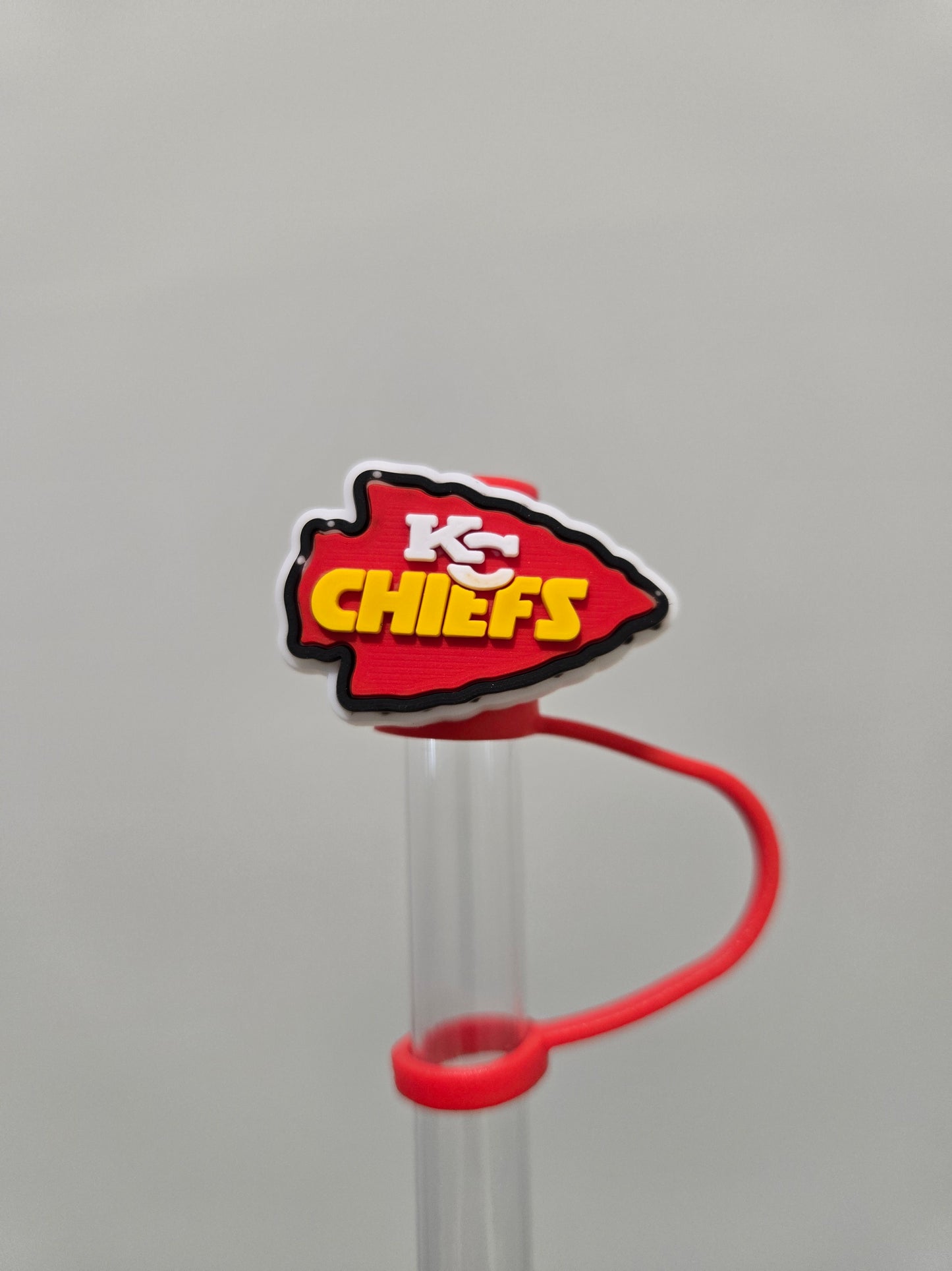 Red Arrowhead Chiefs 10mm Strawtopper