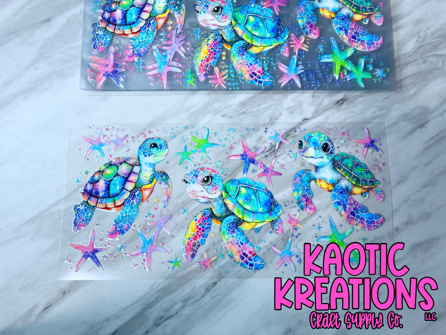 UV DTF 16OZ LIBBY WRAP COLORFUL SEA TURTLE G4243 (1ct)