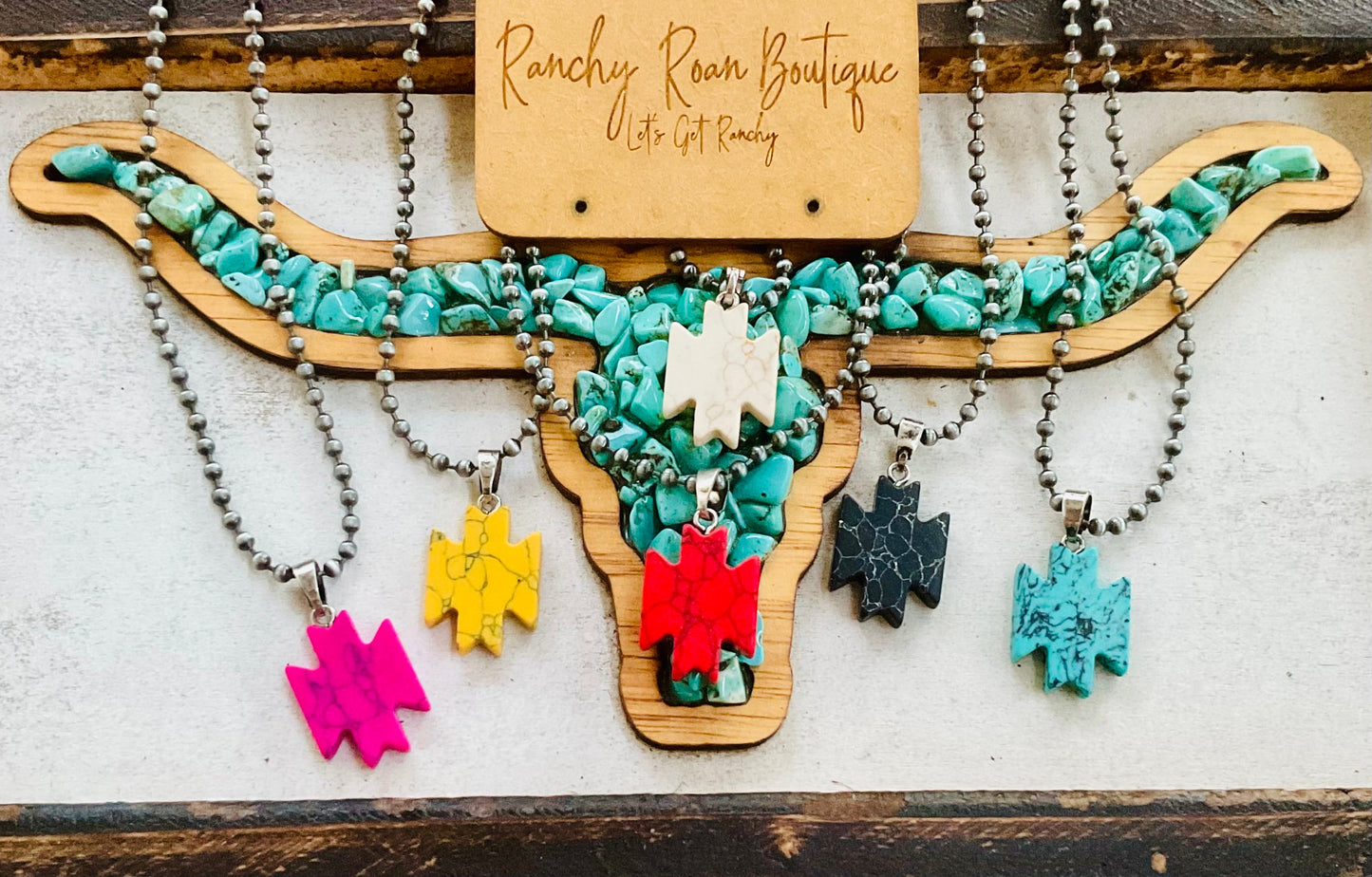 Western Aztec Pendant Necklace