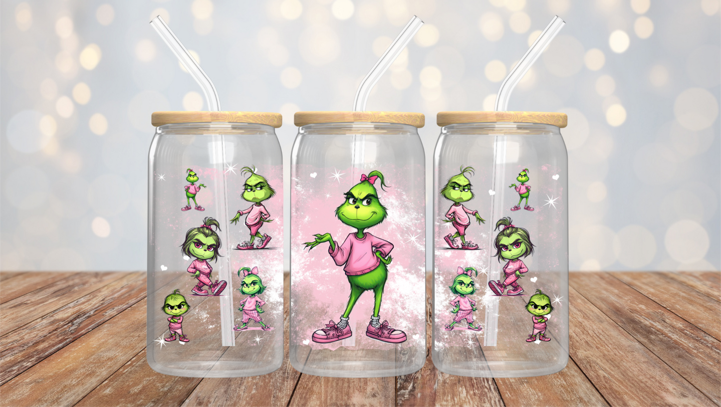 UV DTF 16OZ LIBBY WRAP PINK GRINCH O5-003 (1ct)