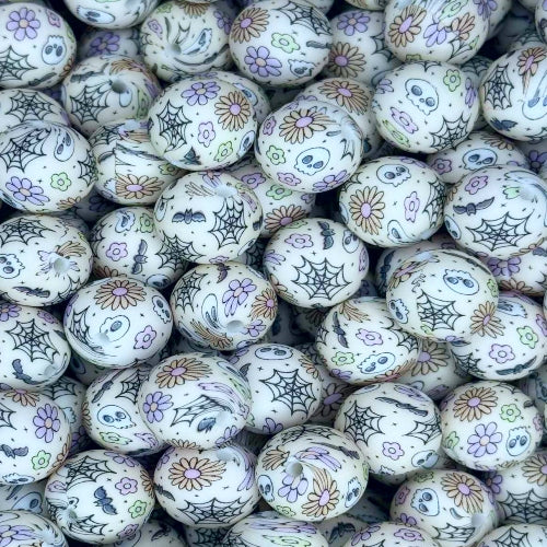 P709 SPOOKY FLORAL 15MM PRINT (1ct)