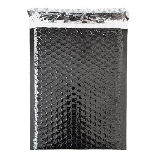 Black Metallic Bubble Mailers Size 6.5x10 Padded Envelopes