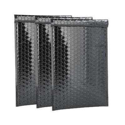 Black Metallic Bubble Mailers Size 6.5x10 Padded Envelopes