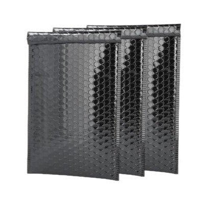 Black Metallic Bubble Mailers Size 6.5x10 Padded Envelopes