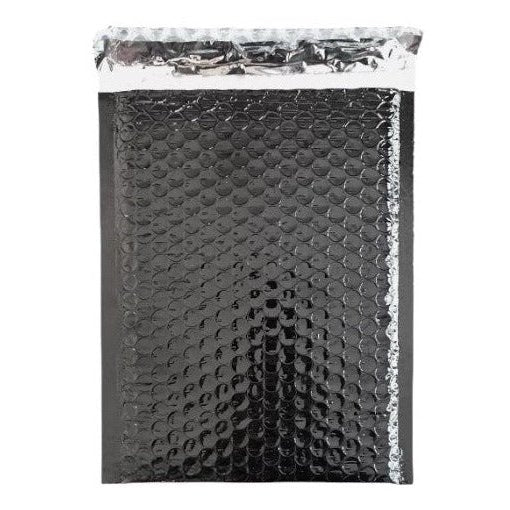 Black Metallic Bubble Mailers Size 6.5x10 Padded Envelopes