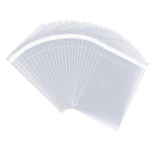 Clear Self Seal Cello Bags Size 9x12 Cellophane Packaging Supplies 100 Pack