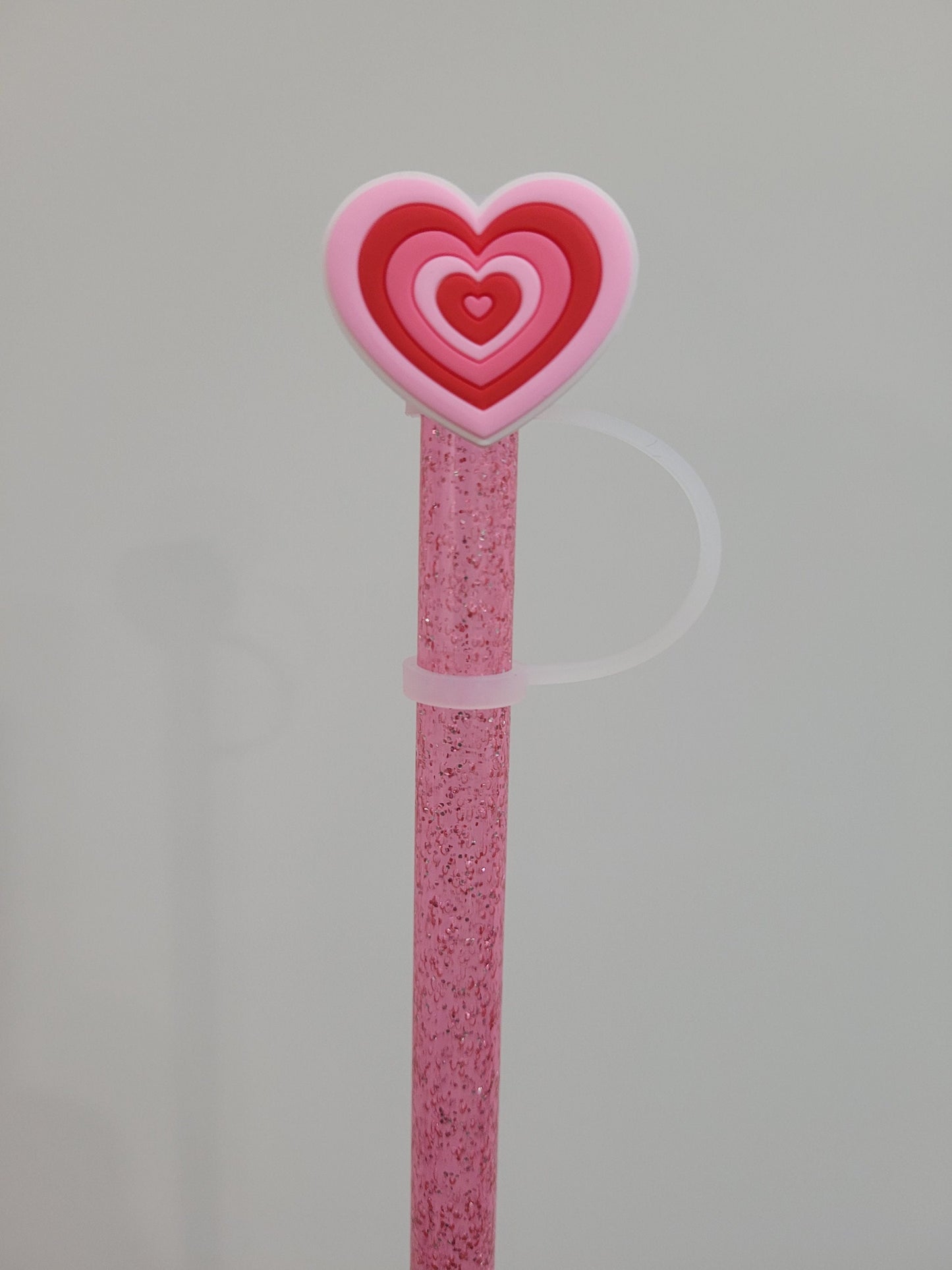 I Heart U 10MM Strawtopper