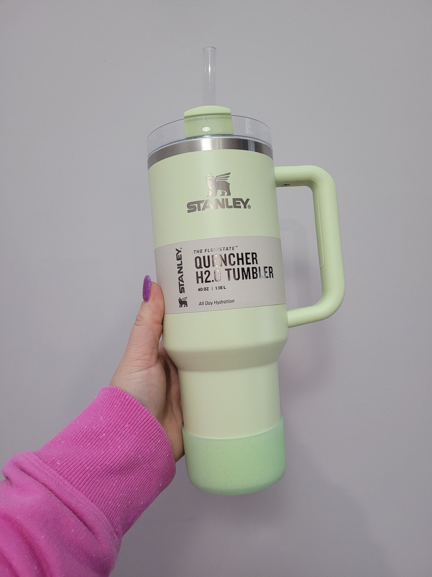 Mint Sparkle silicone boot sleeve bumper for tumbler