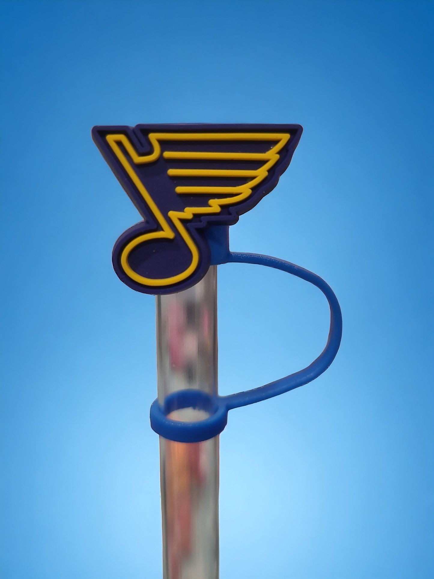 STL Blues Silicone Strawtopper for Tumblers