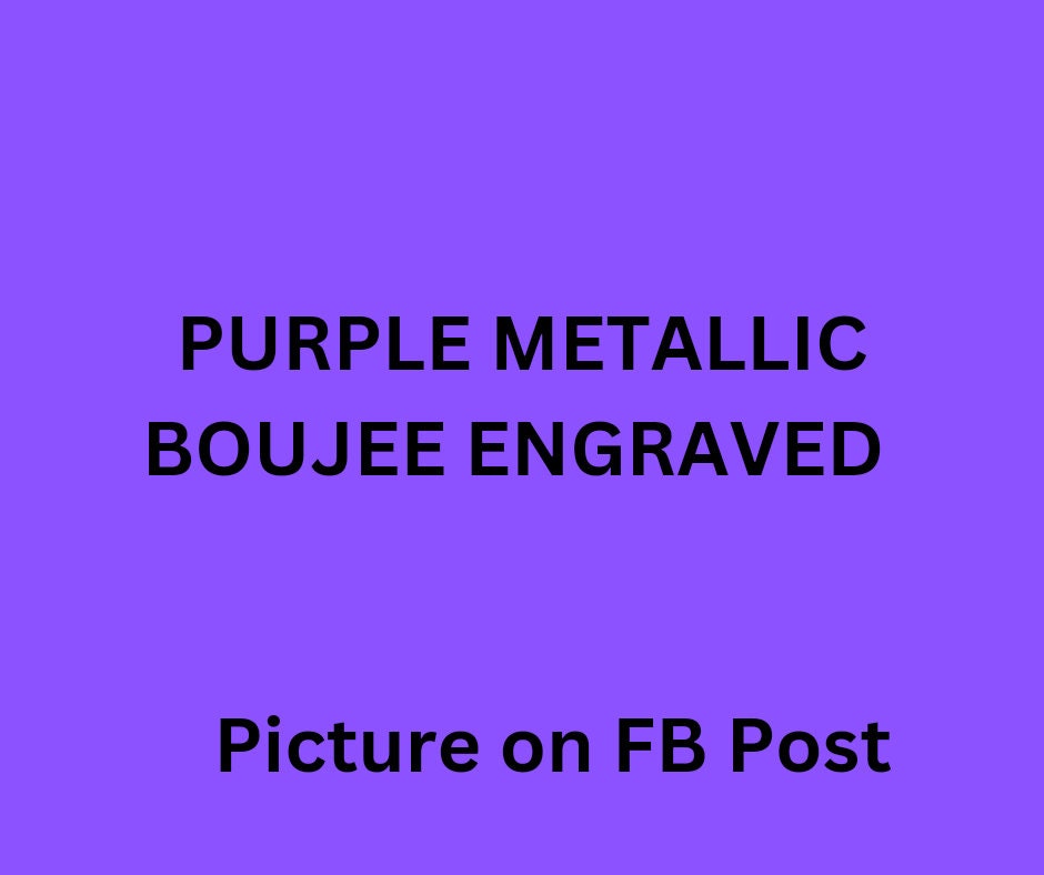 Purple Metallic Boujee Engraved Silicone Boot Bumper