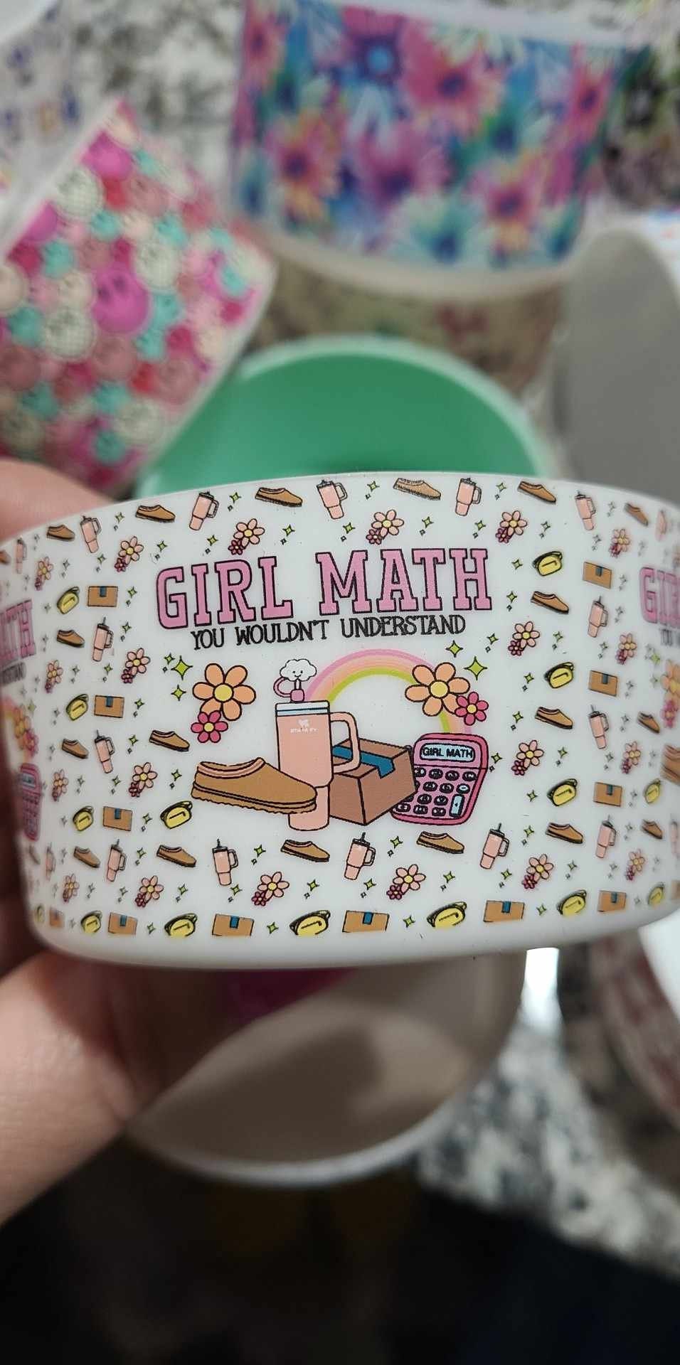 Girl Math Silicone Boot Bumper Sleeve for tumblers