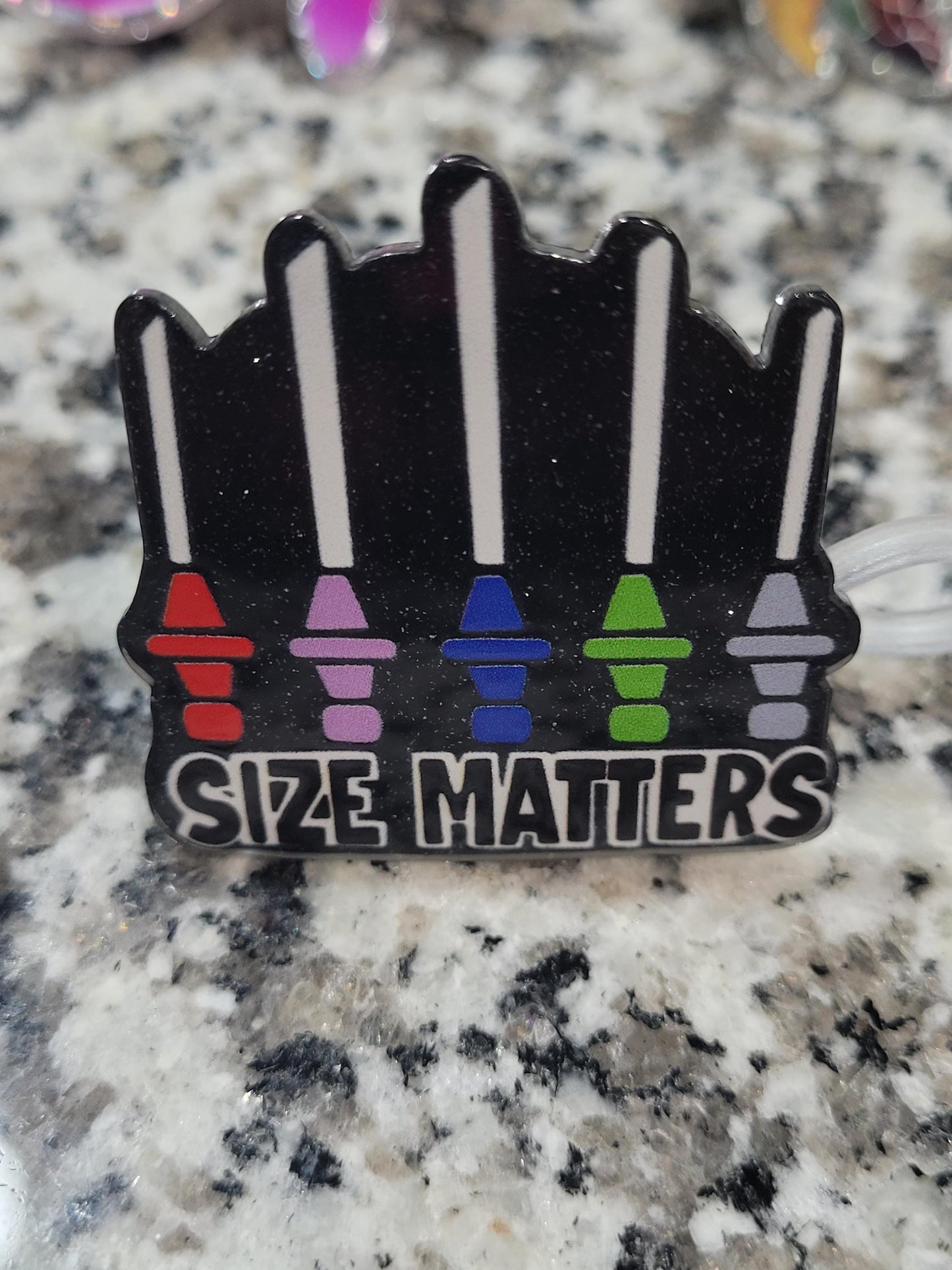 10MM SIZE MATTERS ACRYLIC STRAWTOPPER