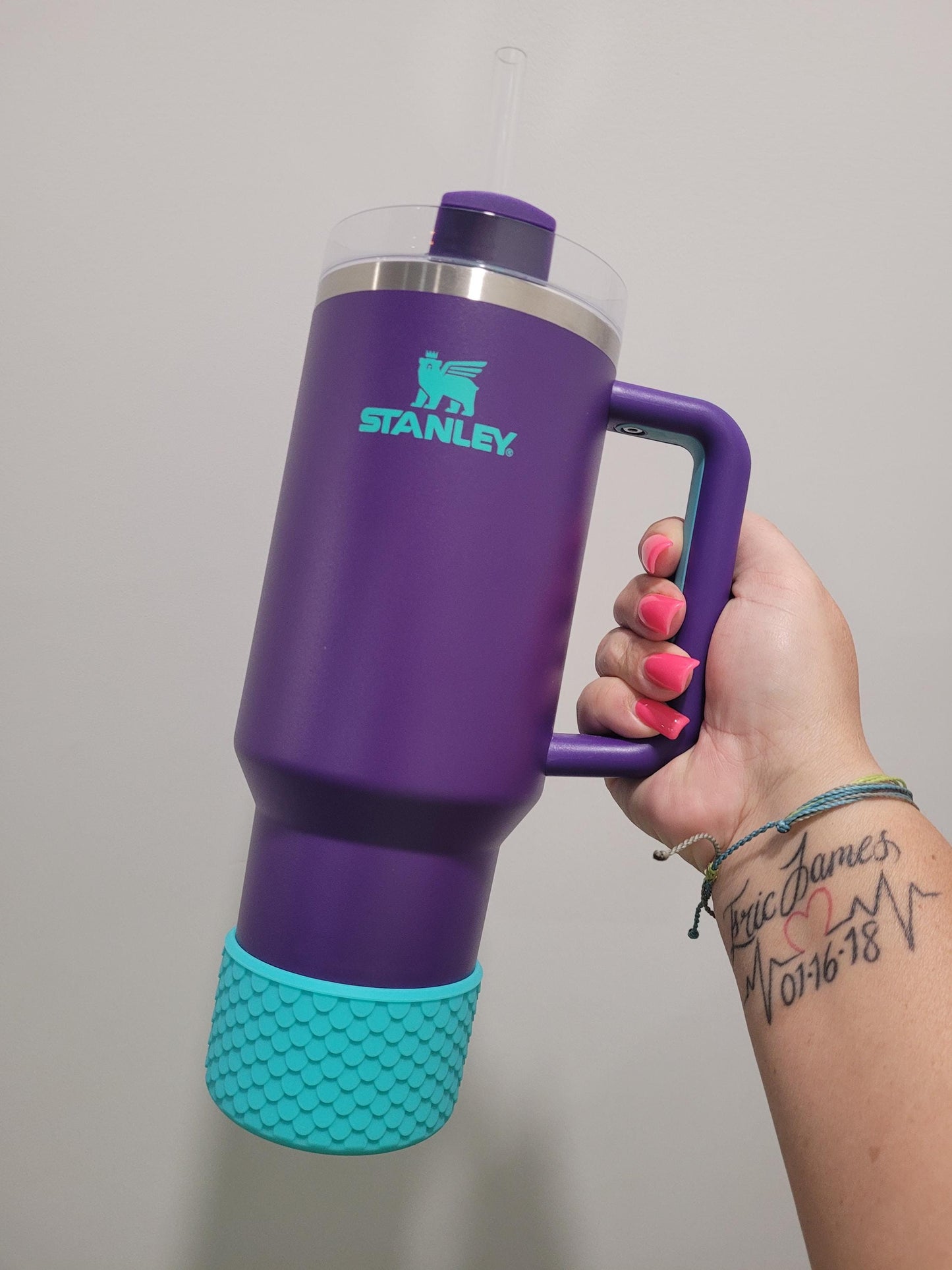 Aqua Mermaid Silicone Boot Bumper Sleeve for Tumblers