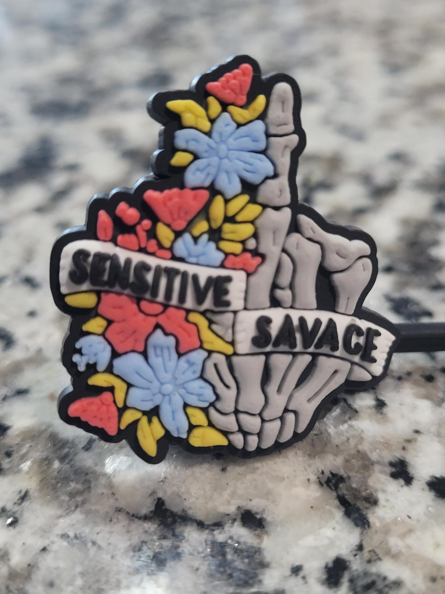 Sensitive Savage 10MM Silicone Strawtopper for Tumblers