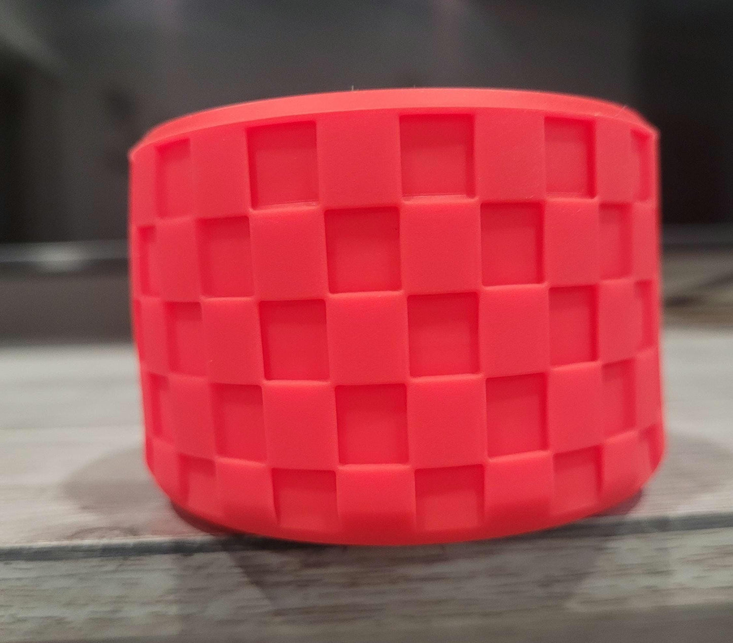 Checkered Cherry Red Silicone Boot Bumper Sleeve for tumblers