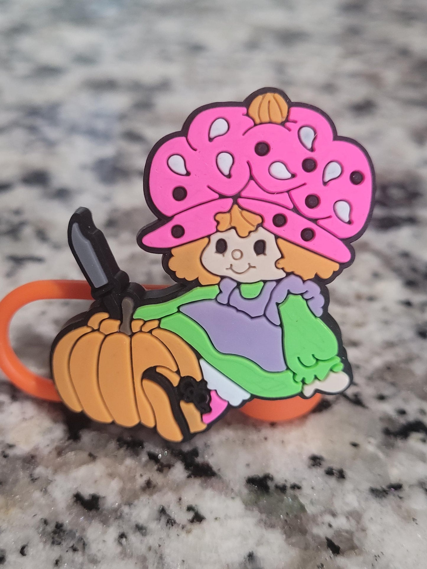10MM SSCPumpkin Silicone Strawtopper