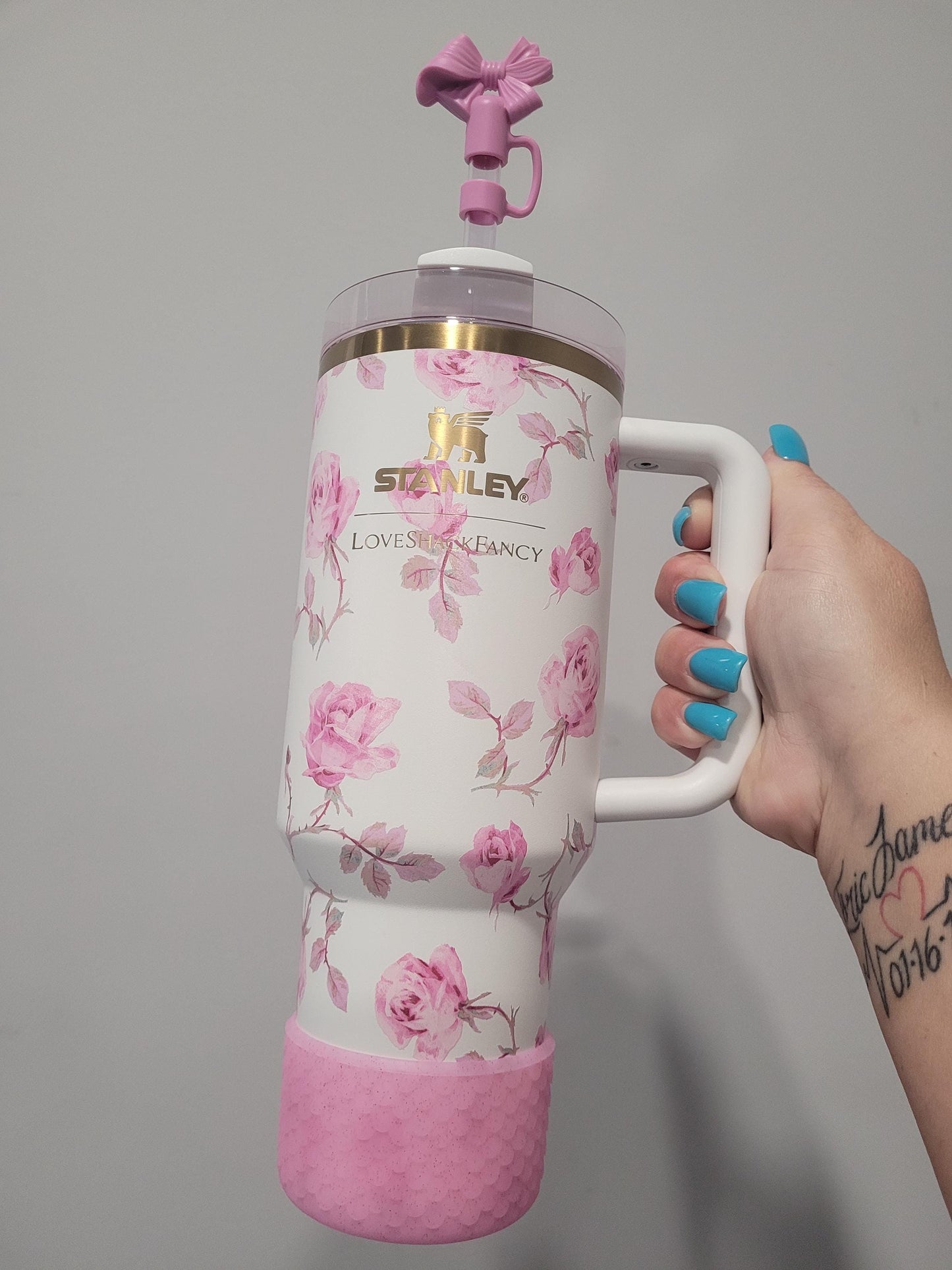 GlitteredPink Mermaid Silicone Boot Bumper Sleeve for Tumblers