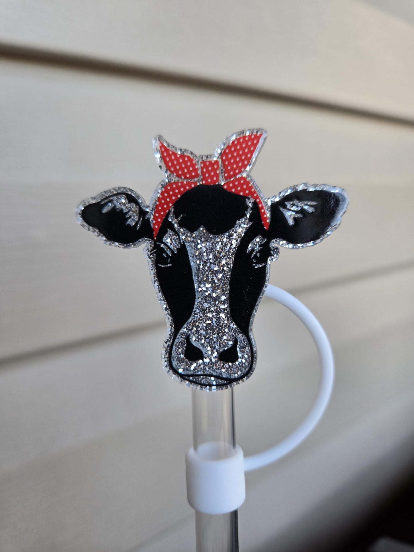 10MM Heifer Acrylic Strawtopper