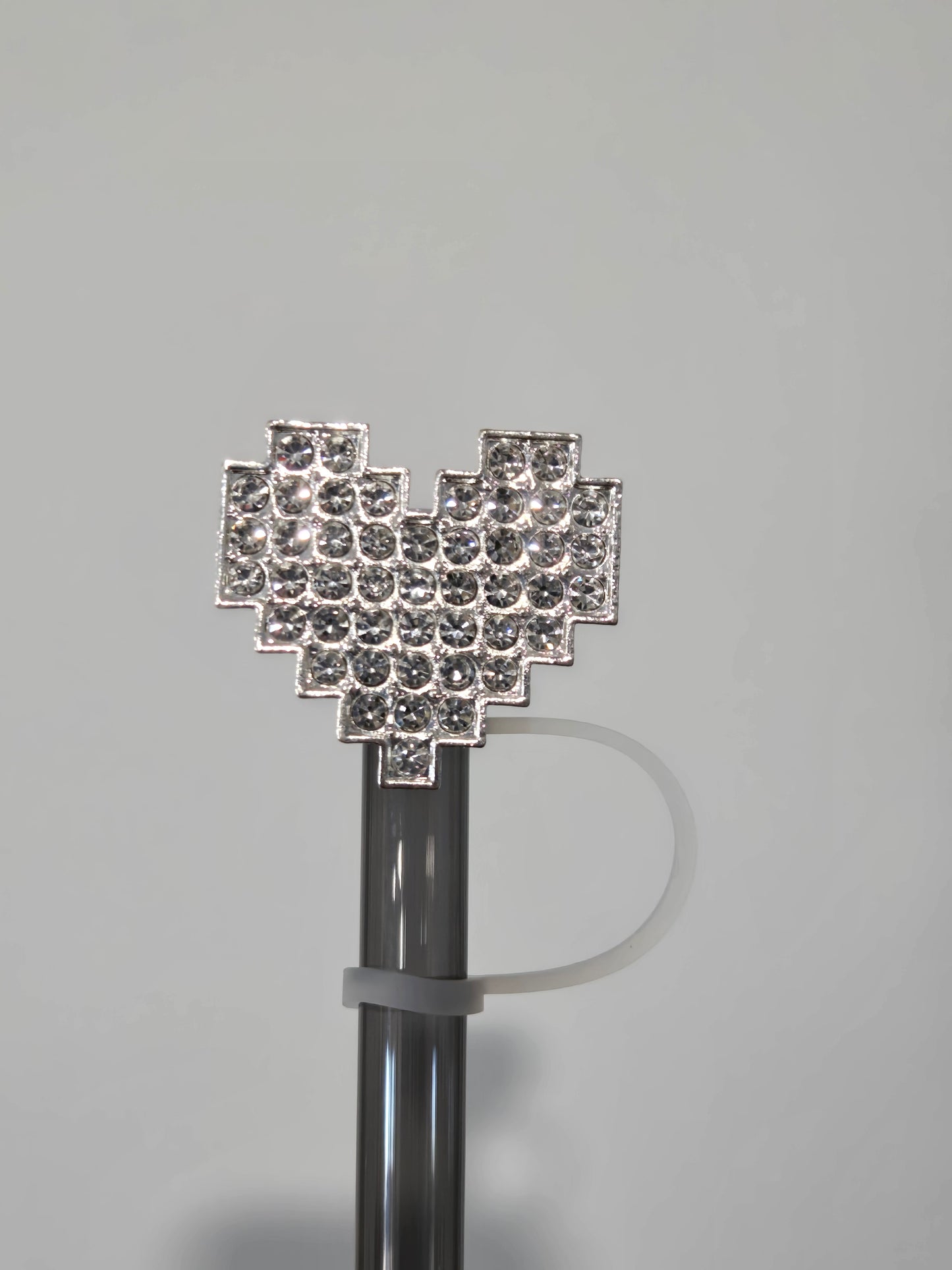 10MM Blingin'Heart Strawtopper
