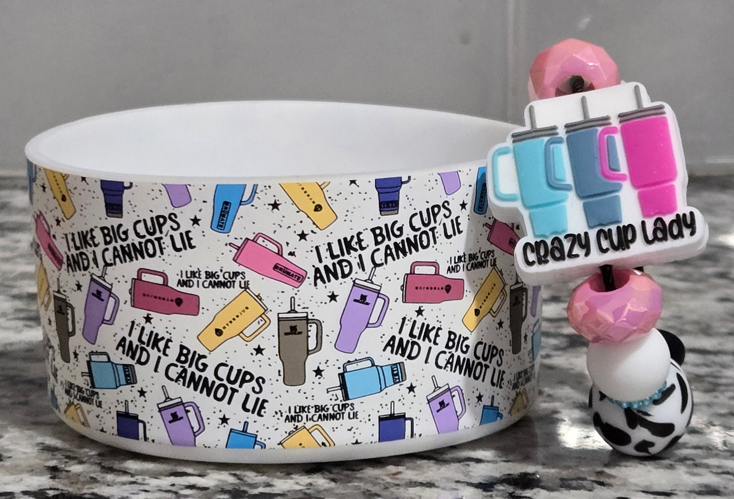 Crazy Cup Lady Tumbler Handle Charm