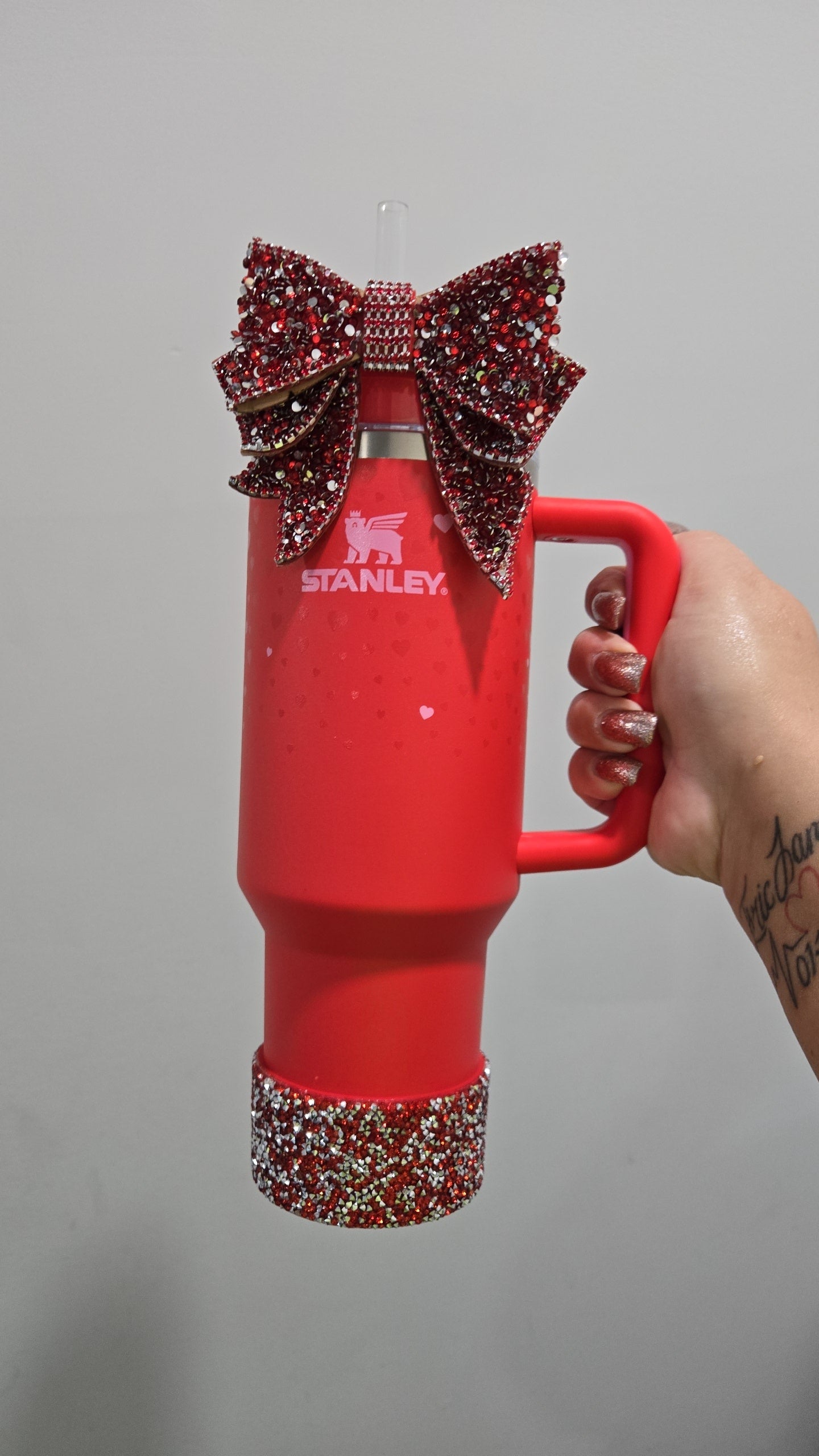 RubyRedBlingin Bow Strawtoppers 10mm