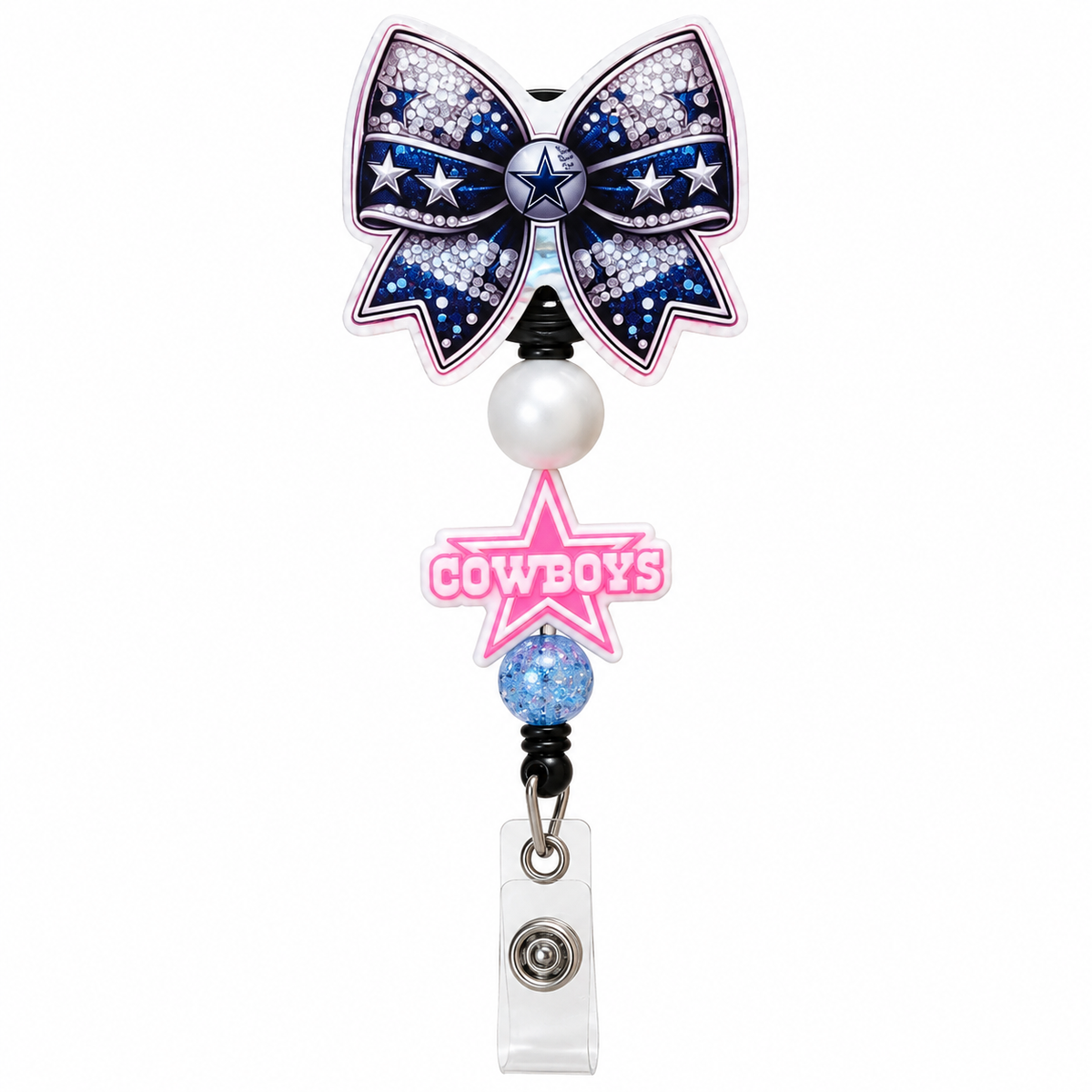 Dallas Cowboys Cheer Bow Badge Reel