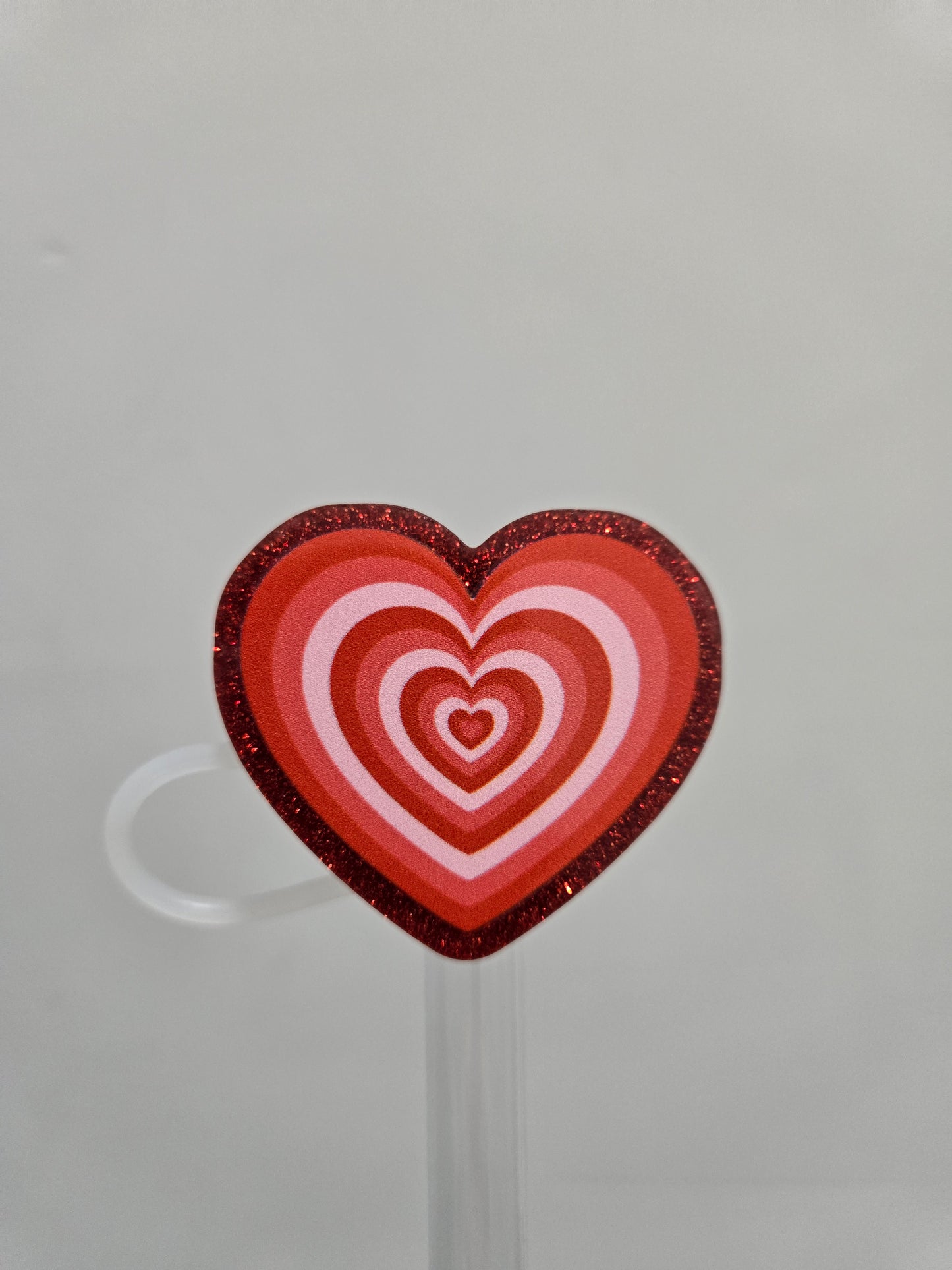 10MM ACRYLIC IHEARTYOU STRAWTOPPER