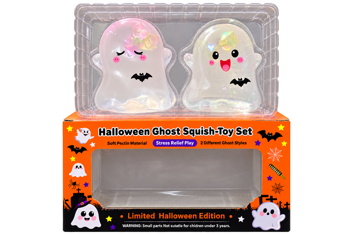 Halloween Ghost Squishy 2-Pack | Sensory Stress Toys