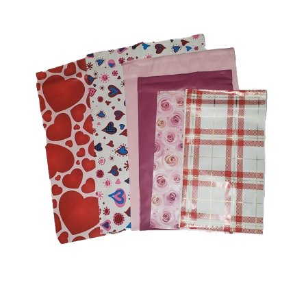 Valentine Bundle! Poly Mailers 30 Piece Variety of 4 different Sizes 6x9, 7.5x10.5, 9x12, 10x13 Shipping Bags
