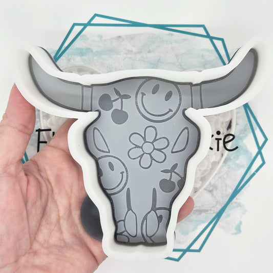 *NEW RELEASE* Smiley Cherry Flower Aztec Bull Freshie Mold