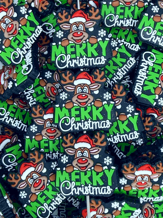 MERRY CHRISTMAS REINDEER SILICONE FOCAL D610 (1ct)