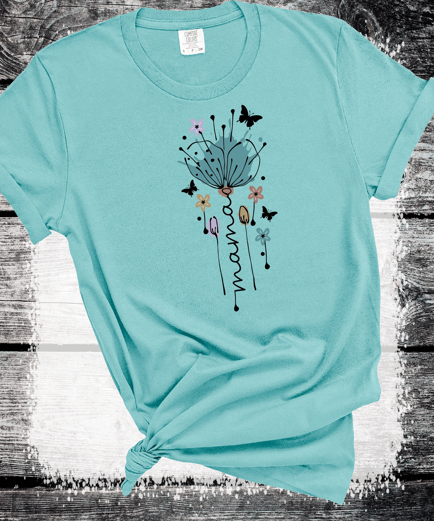 "MAMA in Bloom" Floral Graphic Tees for Beautiful Moms Gift
