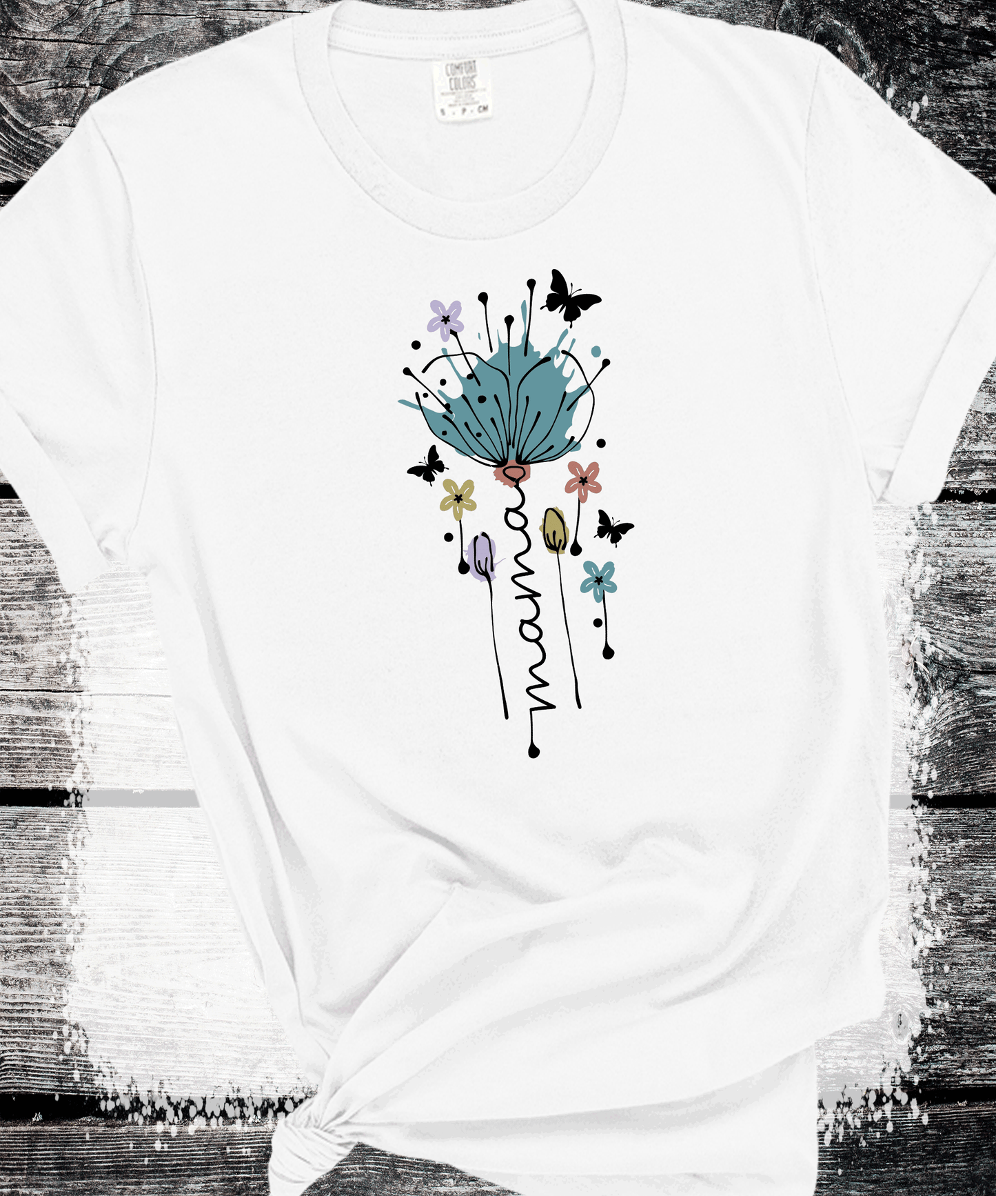 "MAMA in Bloom" Floral Graphic Tees for Beautiful Moms Gift