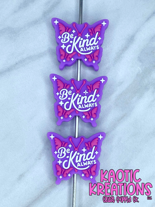 BE KIND ALWAYS BUTTERFLY SILICONE FOCAL D104 (1ct)