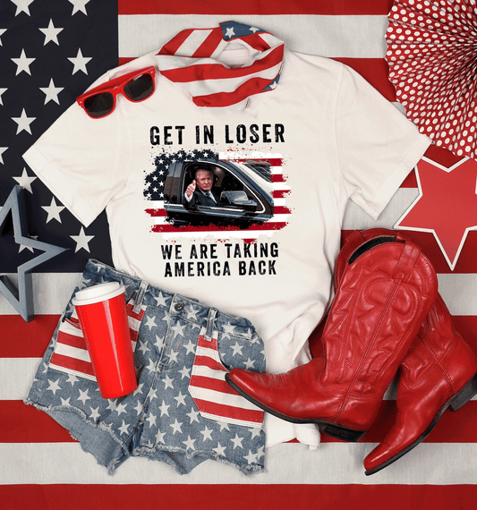 Trending Get in Loser we are saving American Donald Trump Shirts Trump Crewnecks