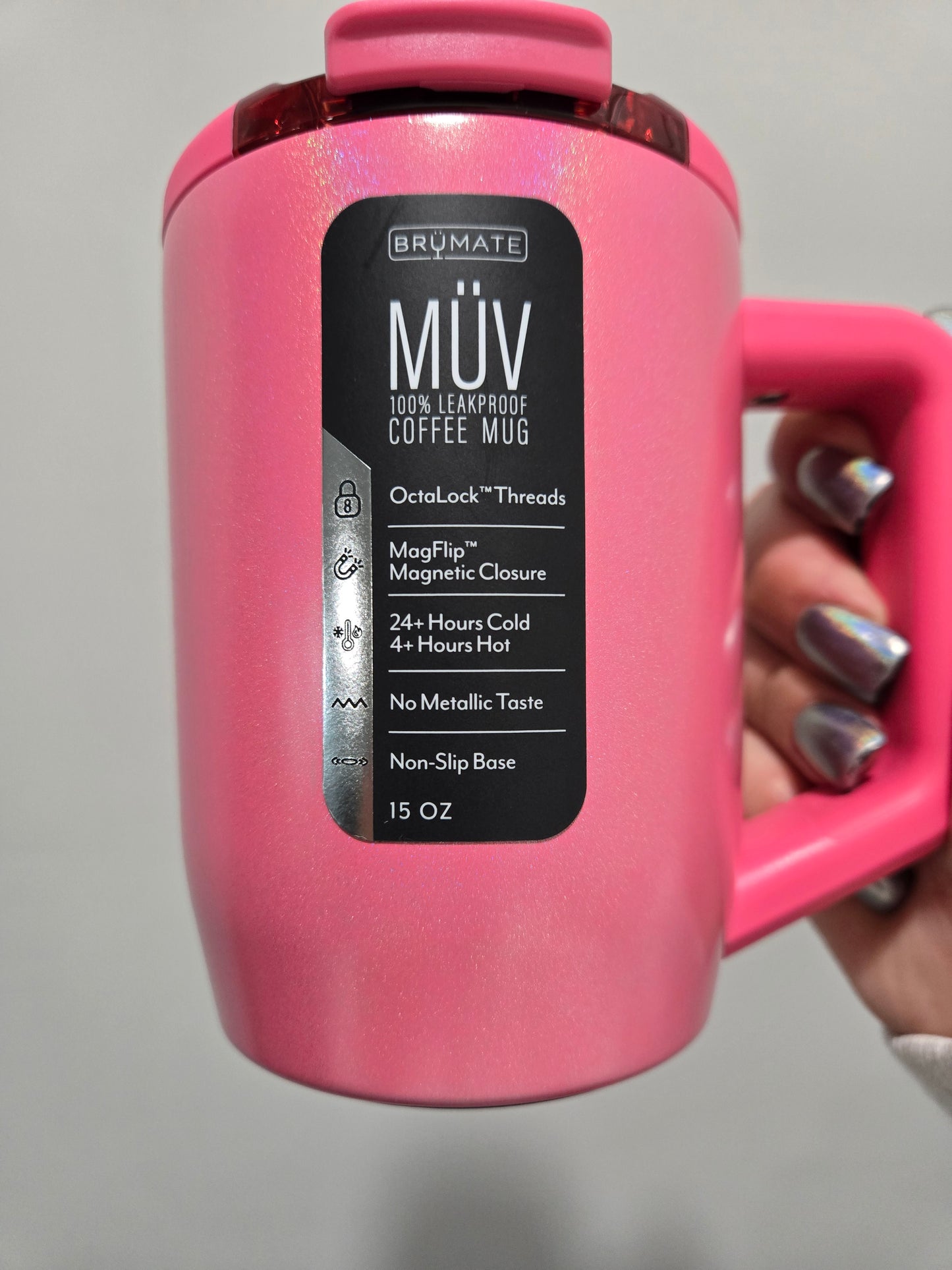 Brumate MUV 15oz. Glitter Pink