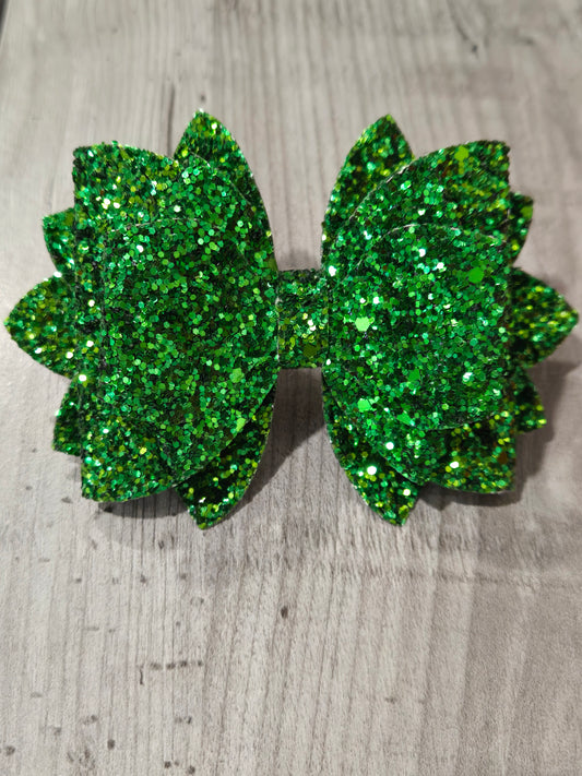 Christmas Green Sequined Tumbler Bow