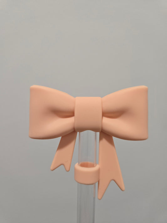 Periwinkle Logo Bow Strawtopper