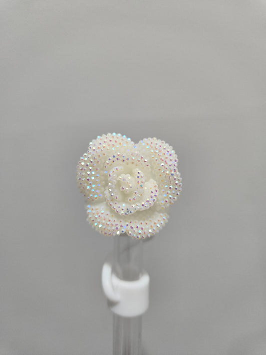 CreamBlinginFlowers 10mm Strawtopper