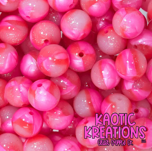 J1 HOT PINK SWIRL 15MM GLITTER JELLY (1ct)