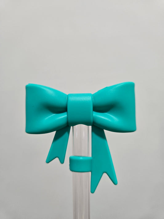 10MM Gumdrop Green Bow Strawtopper