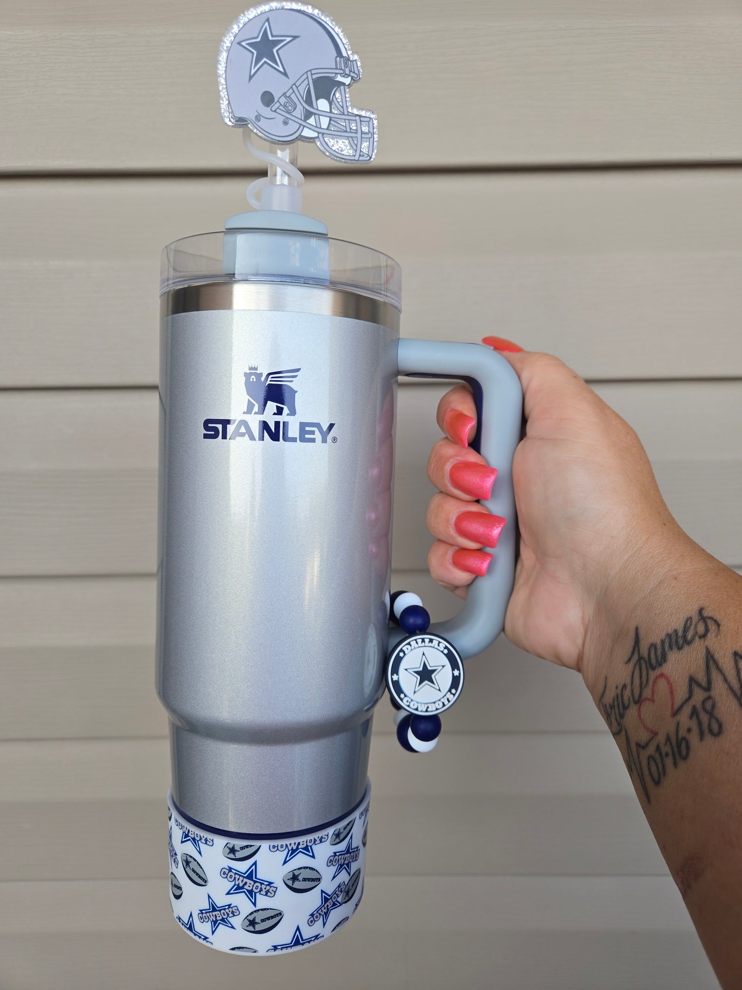10MM Dallas Cowboys Acrylic Strawtopper